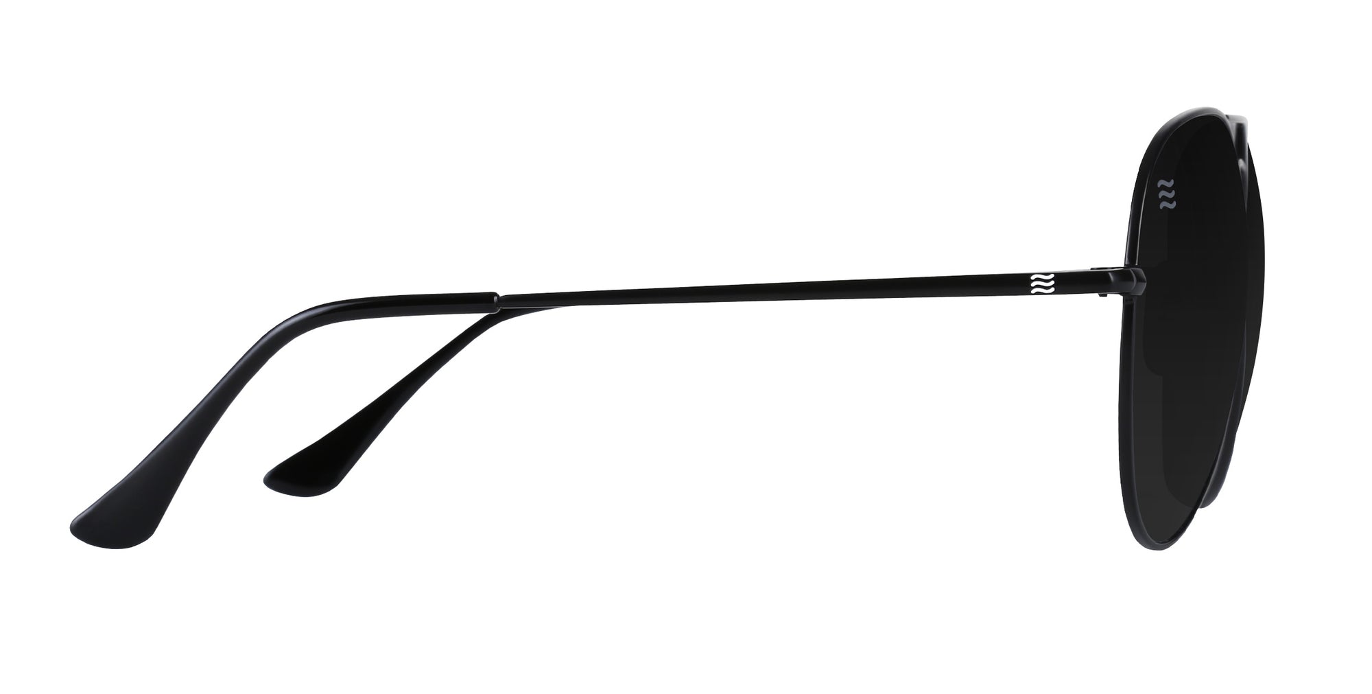 Nightfall Black Aviators polarized sunglasses from Neven Eyewear.