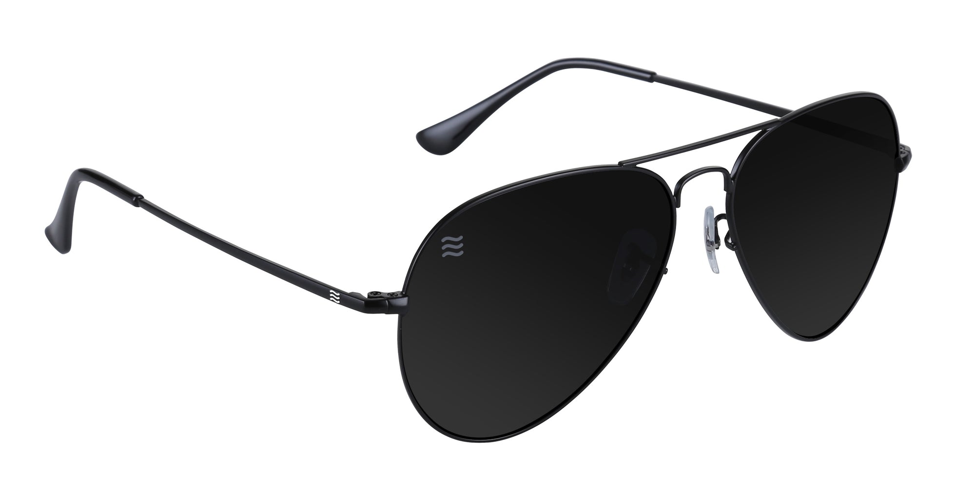 Nightfall Black Aviators polarized sunglasses from Neven Eyewear.