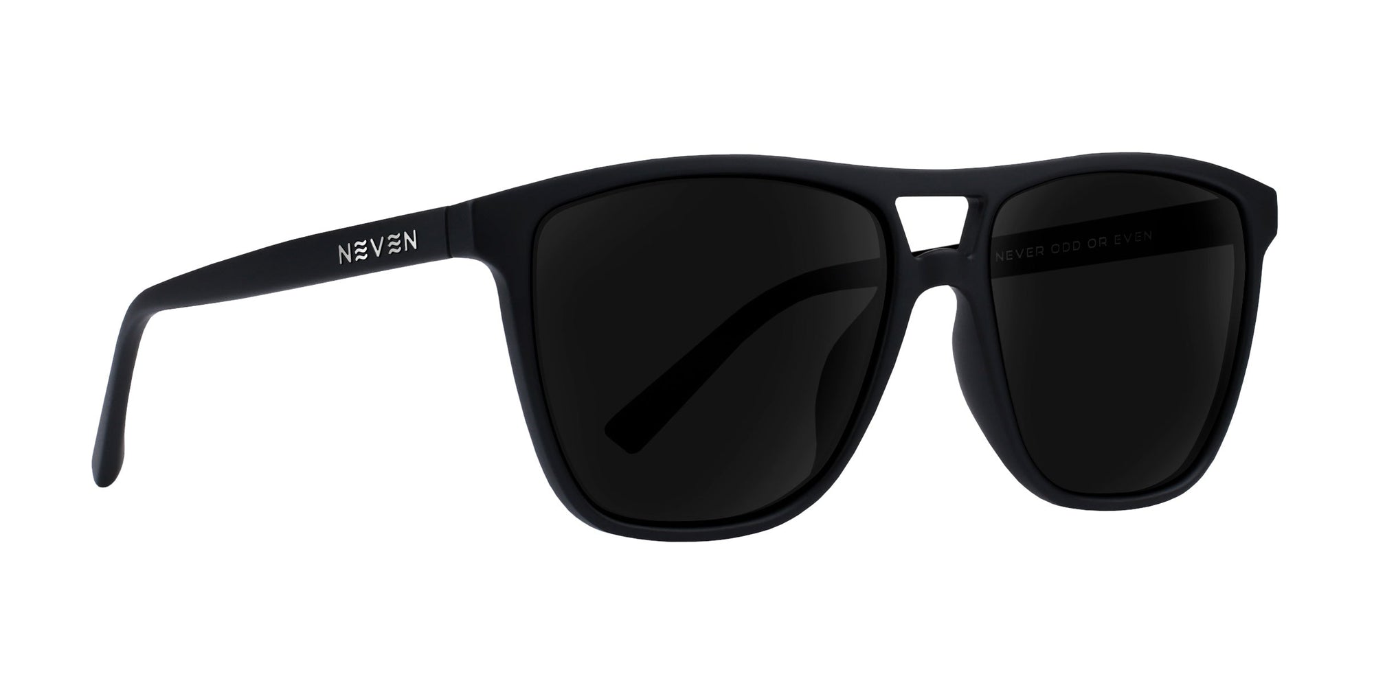 Abyss Black Rectangular prescription glasses with dark lenses .