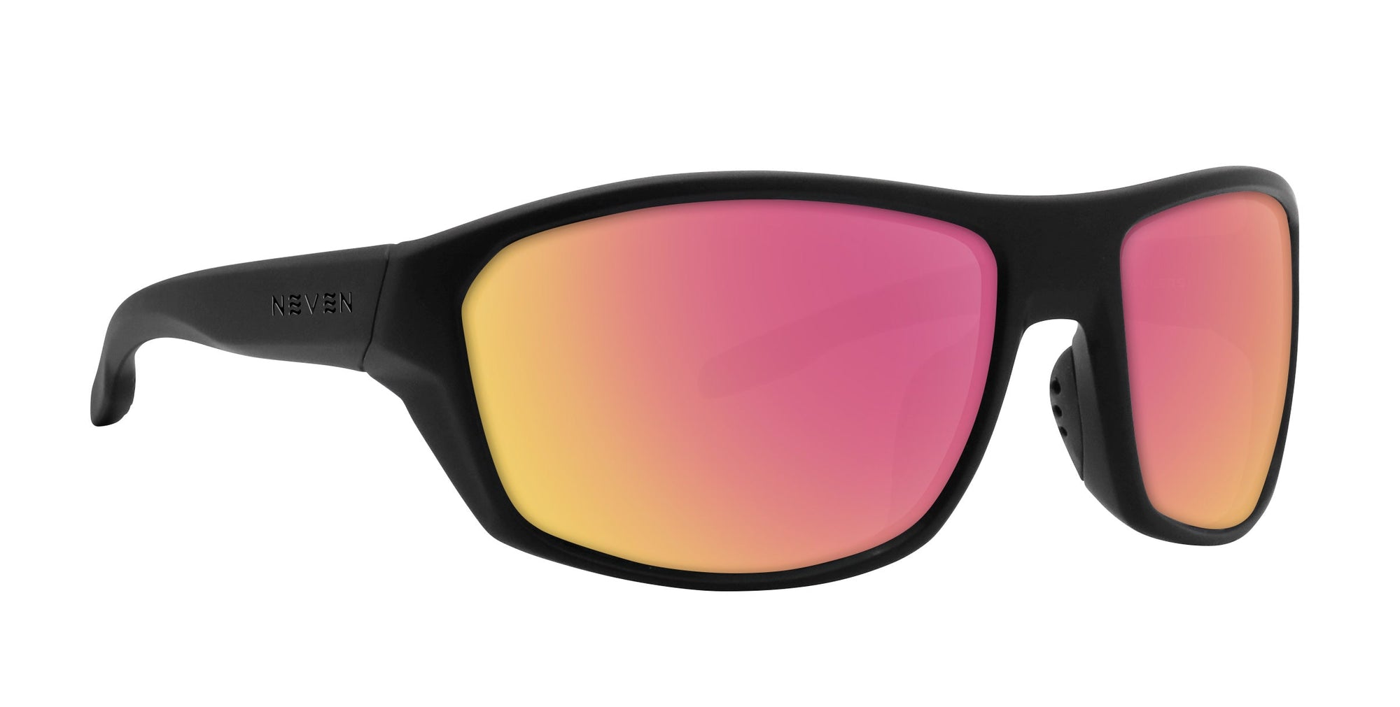 Raritan black wraparound polarized sunglasses from Neven Eyewear.