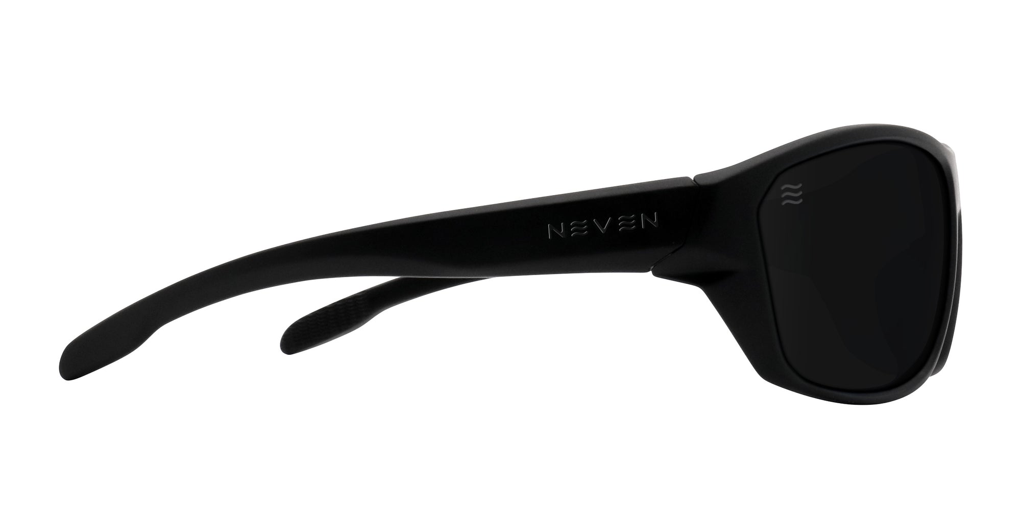 Raritan black wraparound polarized sunglasses from Neven Eyewear.