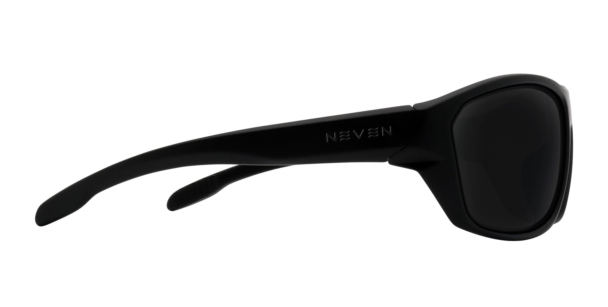 Raritan black wraparound polarized sunglasses from Neven Eyewear.
