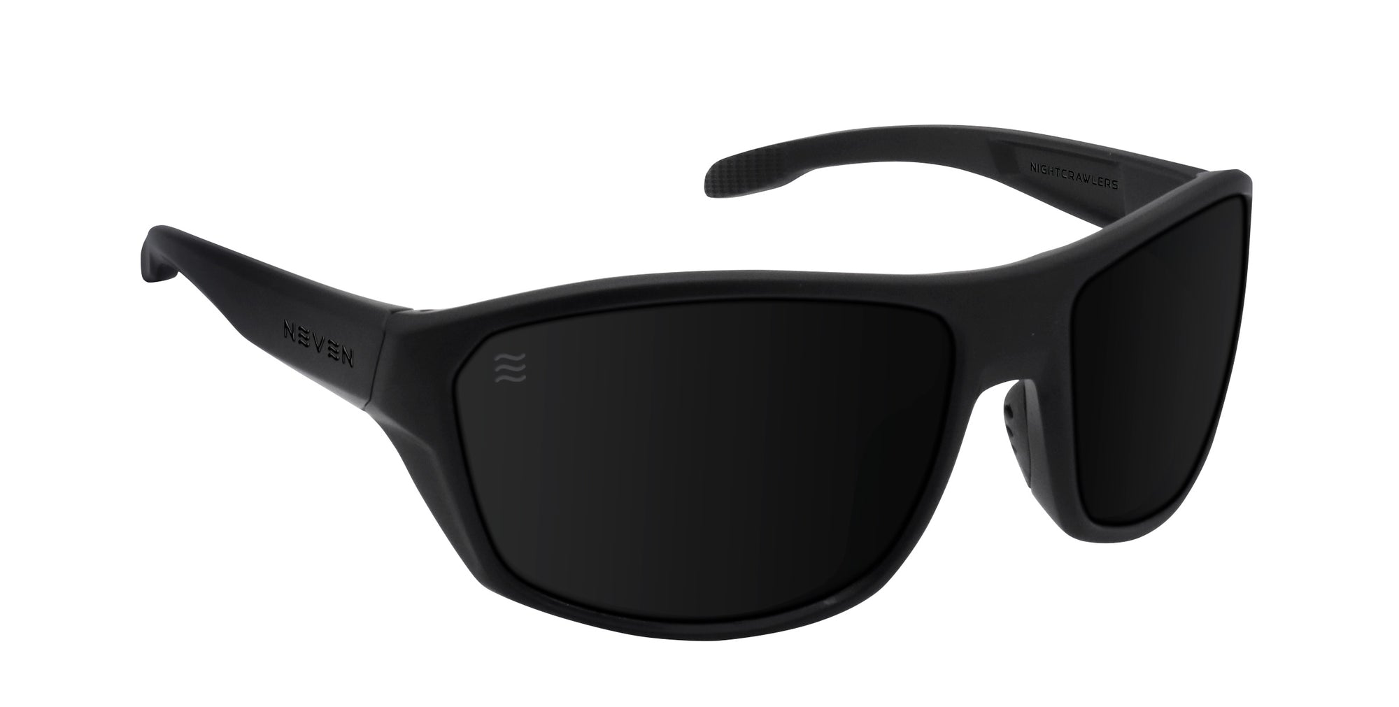 Raritan black wraparound polarized sunglasses from Neven Eyewear.
