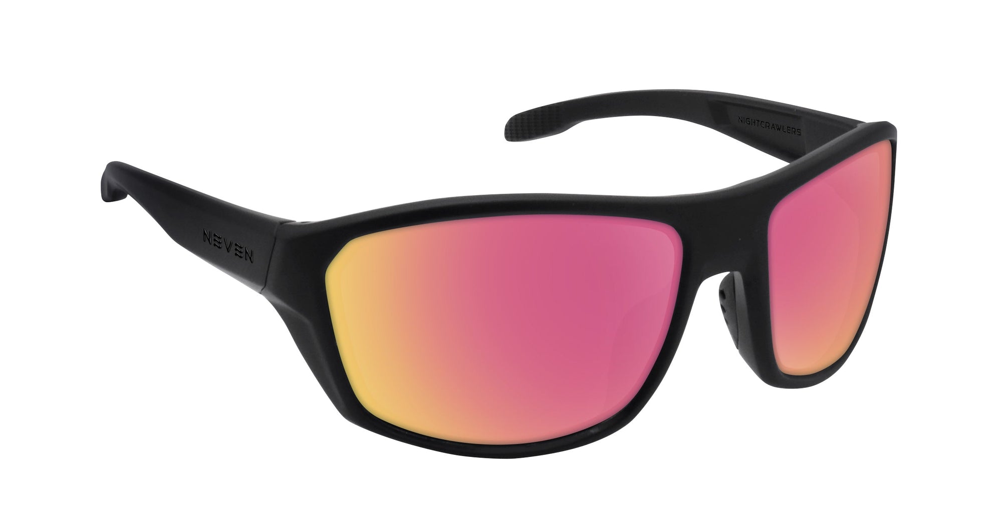 Raritan black wraparound polarized sunglasses from Neven Eyewear.