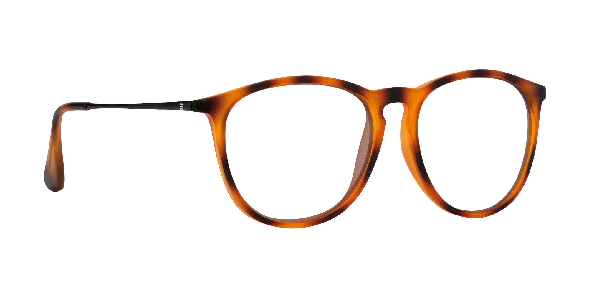 Bowie sunglasses in tortoise frame style with clear lenses