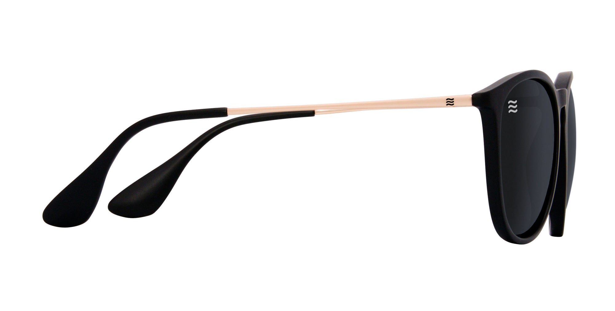 Goldie Lux Black round polarized sunglasses from Neven Eyewear.