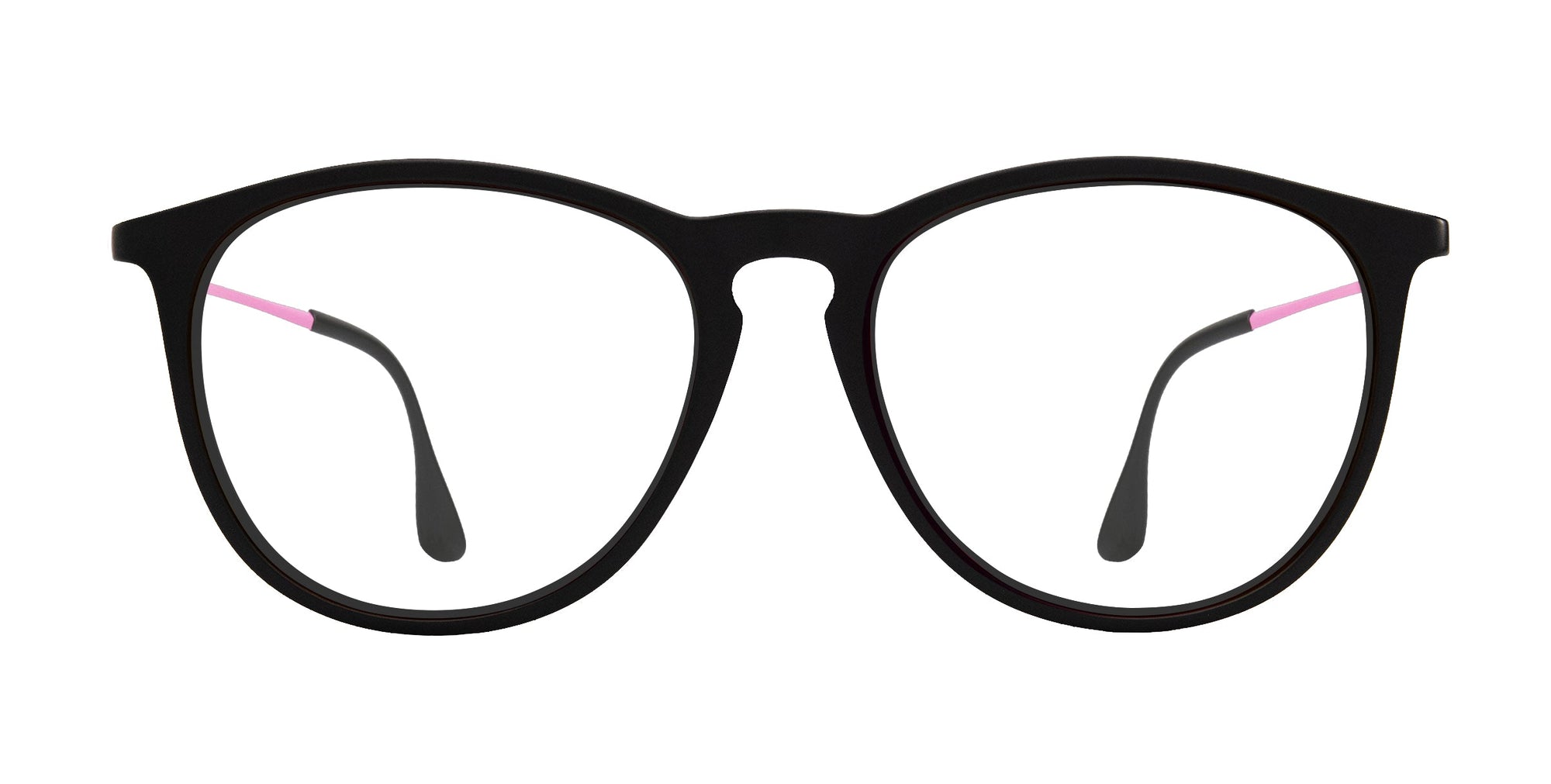 Quinn Black Round prescription glasses from Neven Eyewear.
