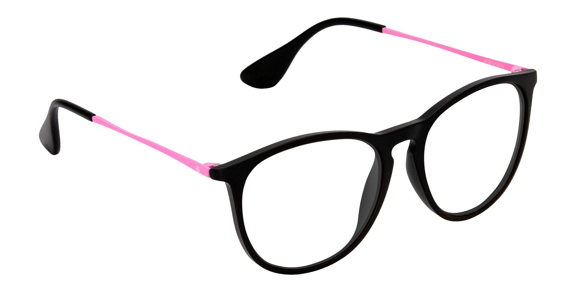 Quinn Black Round prescription glasses from Neven Eyewear.
