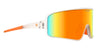 Energy Transparent Rectangle polarized sunglasses with orange reflective lenses.