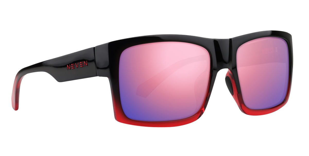 [Rx Blood Fade] [Black and red] [Rectangular] [prescription glasses] from Neven Eyewear Pair name: Rx Blood Fade Frame shape: Rectangular.