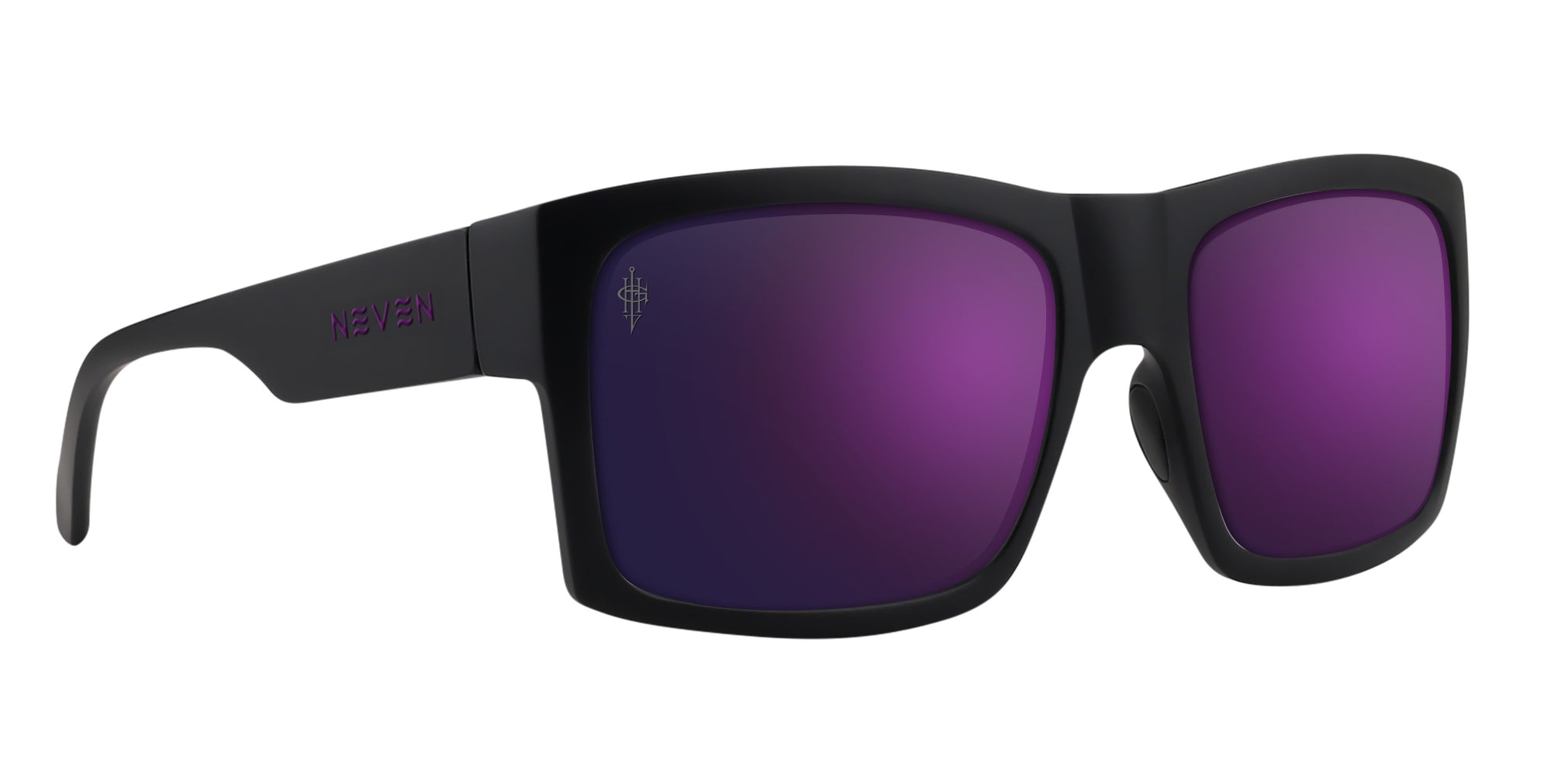 Purple Reign black rectangular polarized sunglasses from Neven Eyewear.