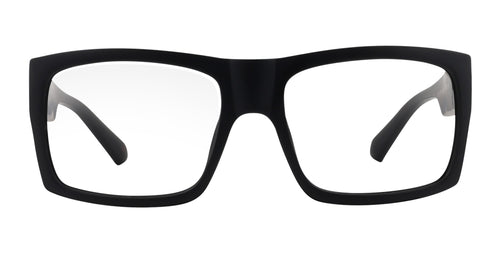 Redrum Matte black rectangular prescription glasses from Neven Eyewear Pair name: Redrum Frame shape: rectangular.