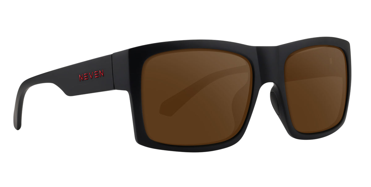 Redrum black rectangular prescription glasses from Neven Eyewear Pair name: Redrum Frame shape: rectangular.