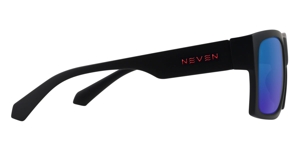 Redrum black rectangular prescription glasses from Neven Eyewear Pair name: Redrum Frame shape: rectangular.
