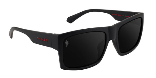 Redrum black rectangular polarized sunglasses from Neven Eyewear Pair name: Redrum Frame shape: rectangular.