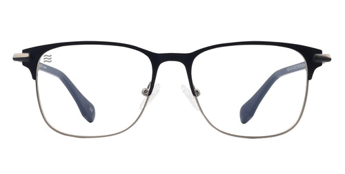 Cameron Black & Silver Rectangle prescription glasses from Neven Eyewear.