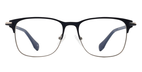 Cameron Black & Silver Rectangle prescription glasses from Neven Eyewear.