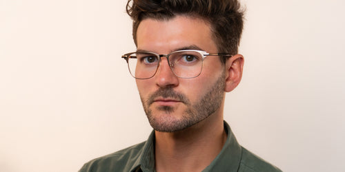 Rooney Gold Square prescription glasses from Neven Eyewear.