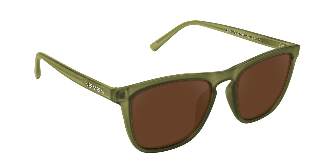 Fir olive green rectangular polarized sunglasses from Neven Eyewear.