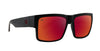 Havoc Black Square polarized sunglasses with red lenses .