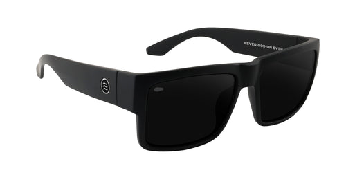 Relic black rectangular polarized sunglasses from Neven Eyewear.