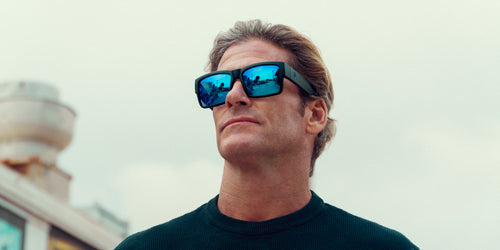 Scythe Black Rectangular Polarized Sunglasses from Neven Eyewear.