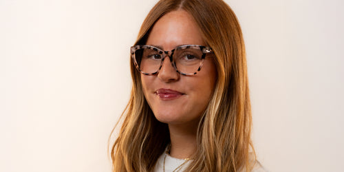 Mooney pink cat-eye prescription glasses from Neven Eyewear.