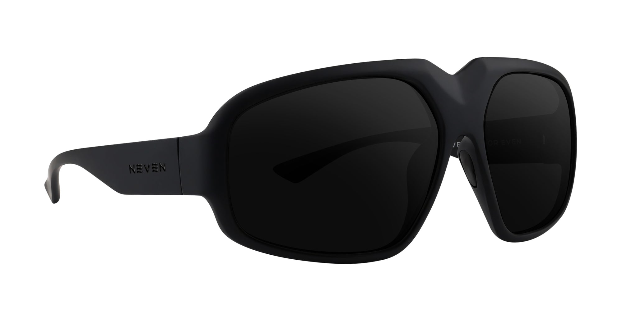 DOA matte black oversized prescription glasses from Neven Eyewear Pair name: DOA Frame shape: oversized.