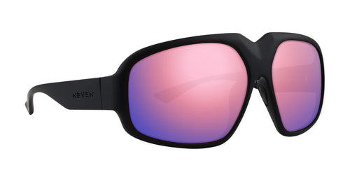 DOA matte black oversized prescription glasses from Neven Eyewear Pair name: DOA Frame shape: oversized.