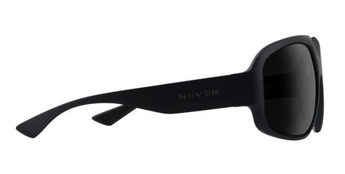 DOA matte black oversized prescription glasses from Neven Eyewear Pair name: DOA Frame shape: oversized.
