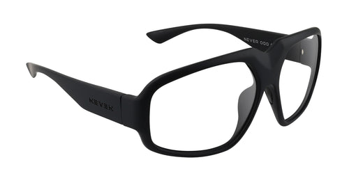 DOA matte black oversized prescription glasses from Neven Eyewear Pair name: DOA Frame shape: oversized.
