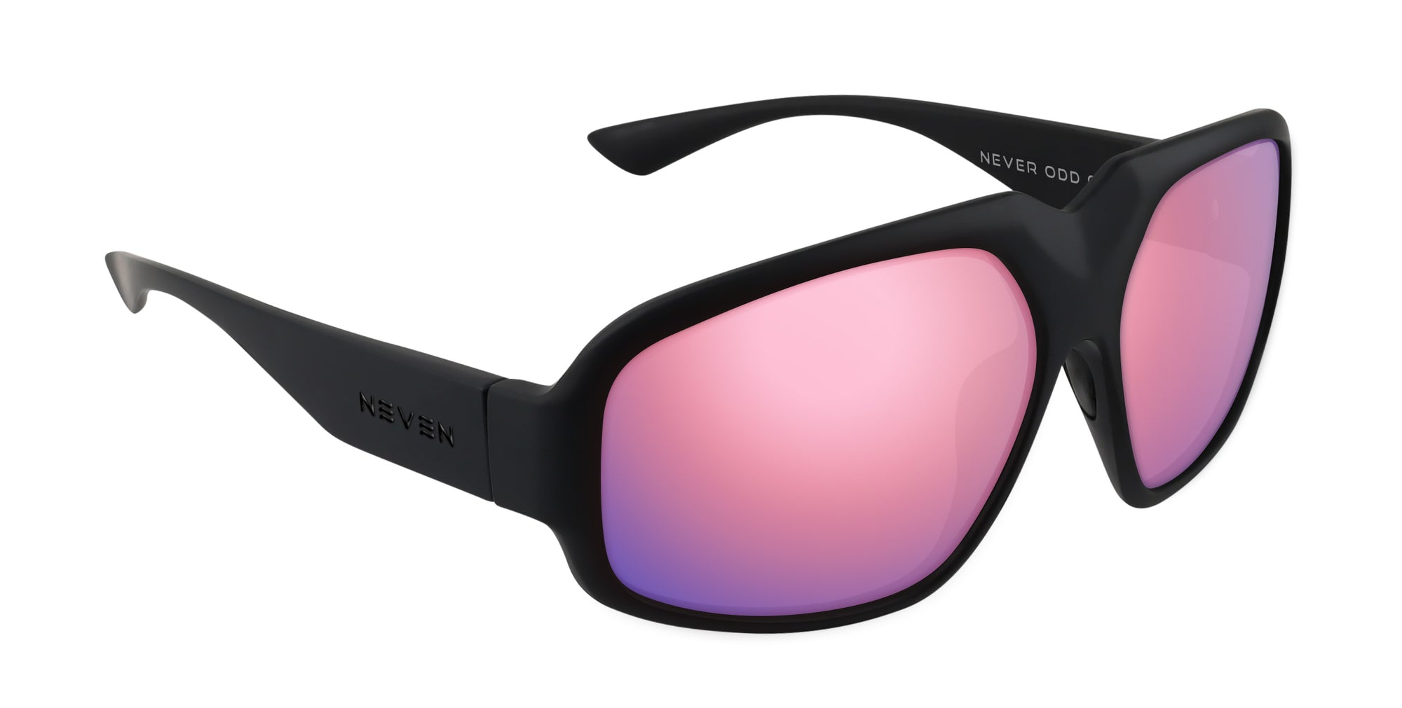 DOA matte black oversized prescription glasses from Neven Eyewear Pair name: DOA Frame shape: oversized.