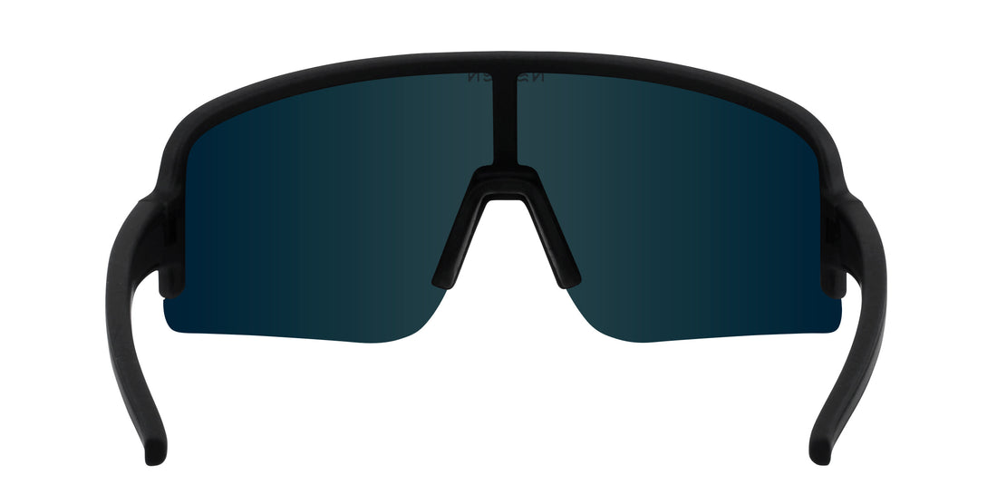 Cadence black wraparound polarized sunglasses from Neven Eyewear.