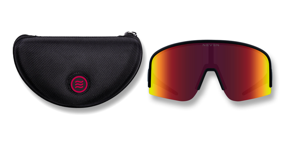 Cadence black wraparound polarized sunglasses from Neven Eyewear.
