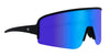 Strides Black Square Polarized Sunglasses with blue gradient lenses.