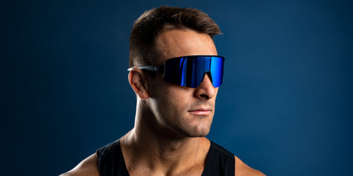 Strides Black Square Polarized Sunglasses from Neven Eyewear.