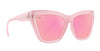 Eclipse Transparent Pink Cat Eye Polarized Sunglasses .