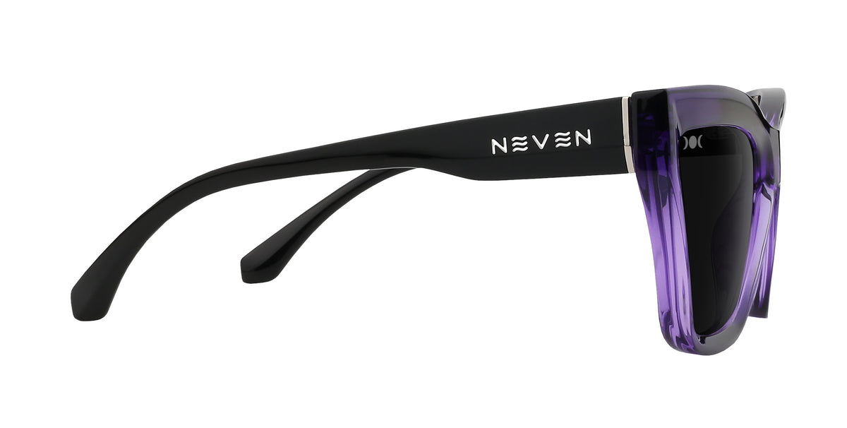 Ethereal purple cat eye polarized sunglasses from Neven Eyewear