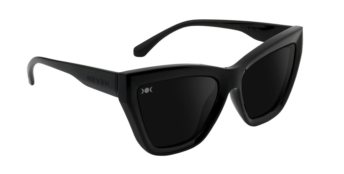 Nocturnal Black Cat Eye polarized sunglasses from Neven Eyewear.