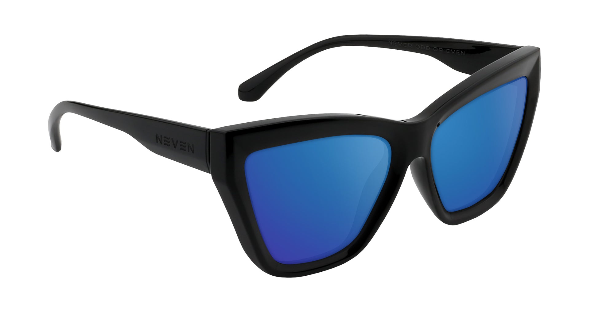Nocturnal Black Cat-eye prescription glasses from Neven Eyewear.