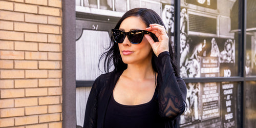 Nocturnal Black Cat Eye polarized sunglasses from Neven Eyewear.