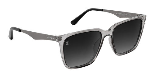 Tornado gray rectangular polarized sunglasses from Neven Eyewear Pair name: Tornado Frame shape: rectangular.