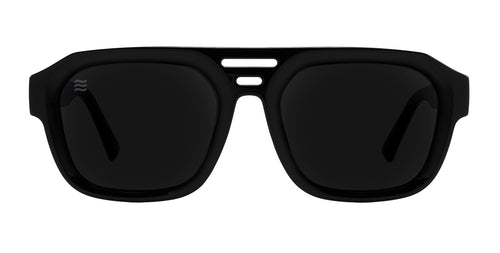 Wednesday black navigator polarized sunglasses from Neven Eyewear.