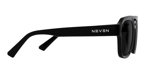 Wednesday black navigator polarized sunglasses from Neven Eyewear.