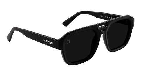 Wednesday black navigator polarized sunglasses from Neven Eyewear.
