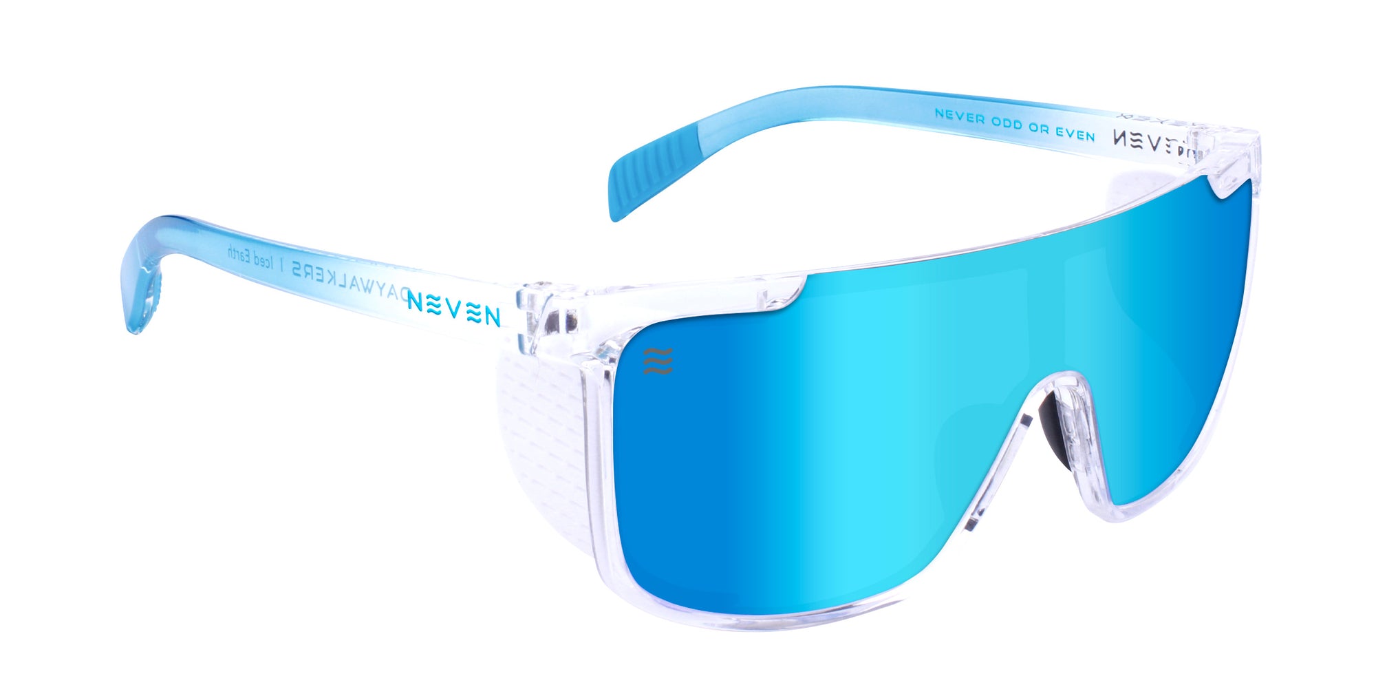 Iced Earth Clear Rectangular Polarized Sunglasses from Neven Eyewear.