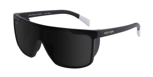 Pitch Black Black Oval polarized sunglasses from Neven Eyewear.