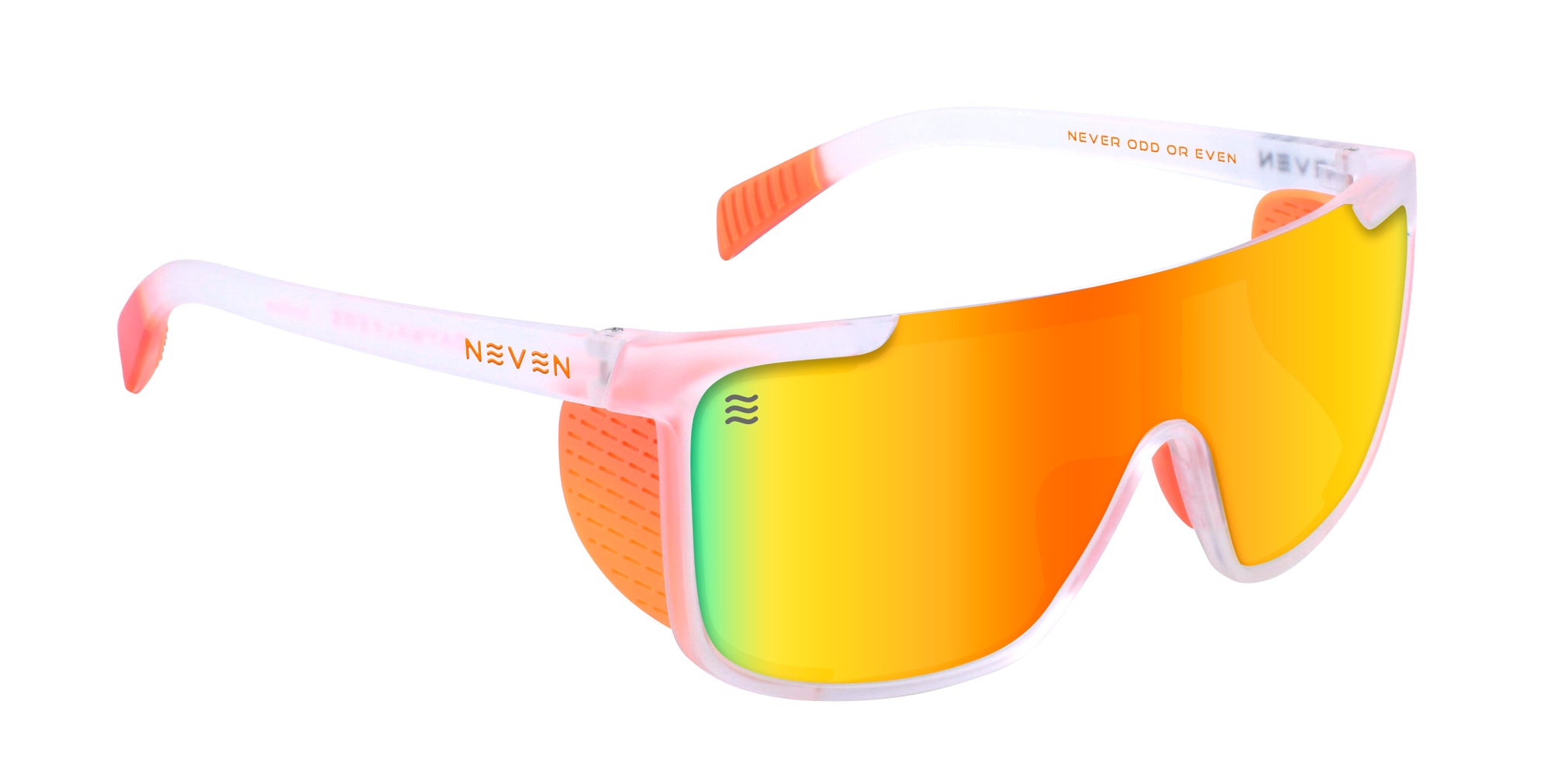 Sunflare White/orange Sports polarized sunglasses from Neven Eyewear.