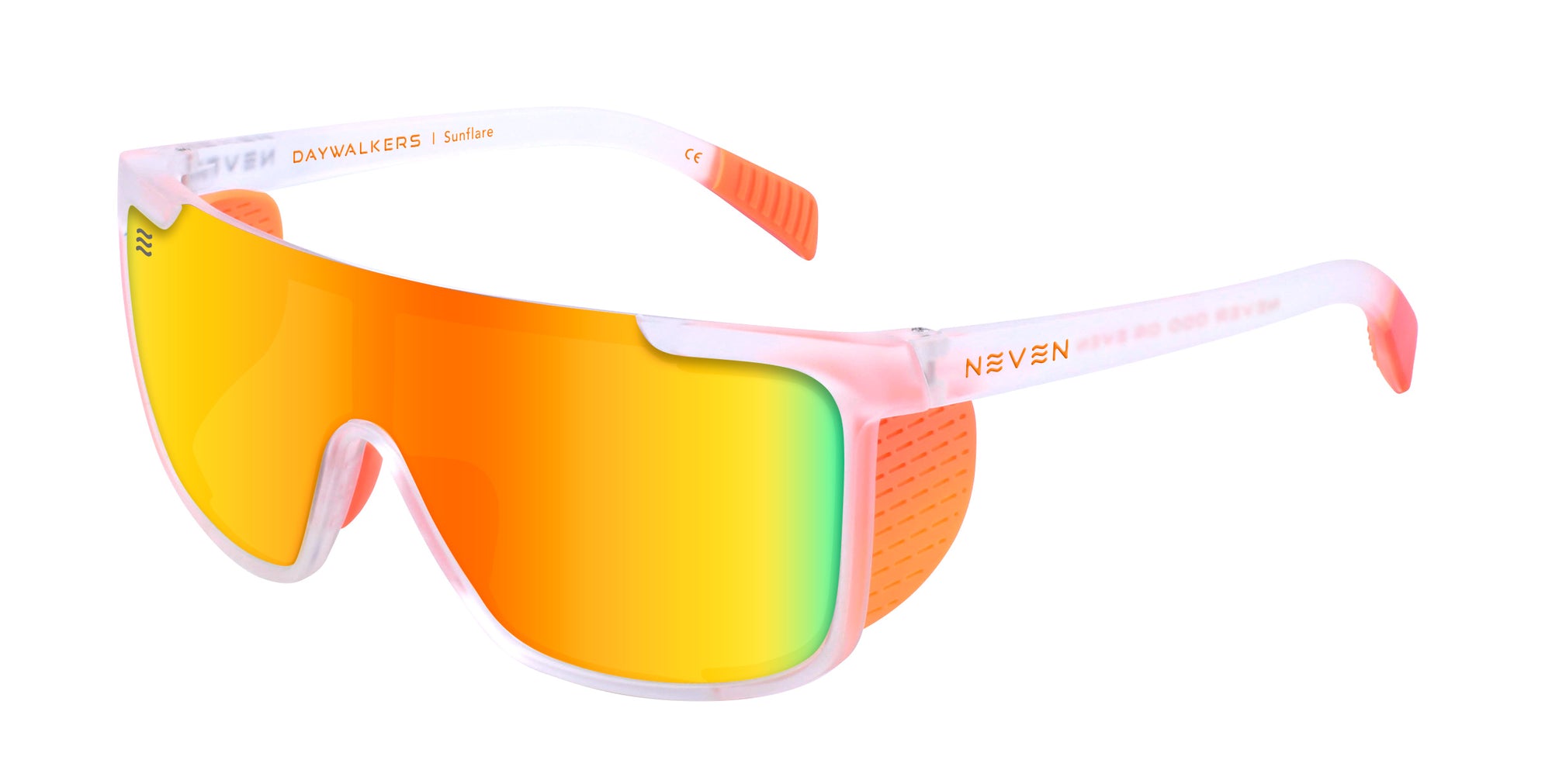 Sunflare White/orange Sports polarized sunglasses from Neven Eyewear.