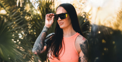 Whistler Black Wraparound polarized sunglasses from Neven Eyewear.